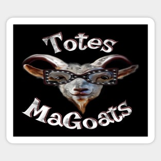 Totes MaGoats McGoats McGotes Wicked Smaht silly hipster goat Massachusetts slang Sticker